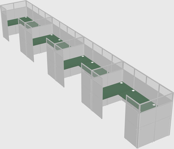 U-shaped cubicle