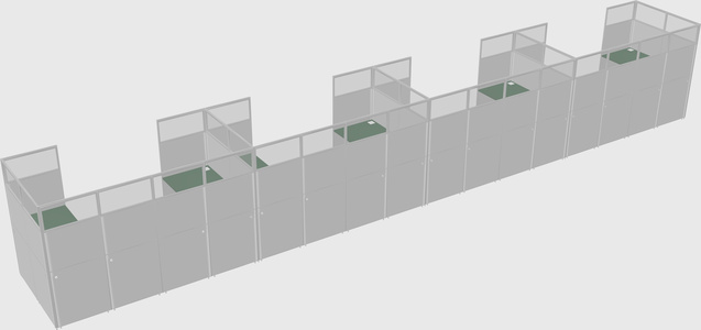 U-shaped cubicle