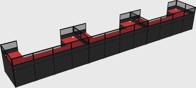 U-shaped cubicle