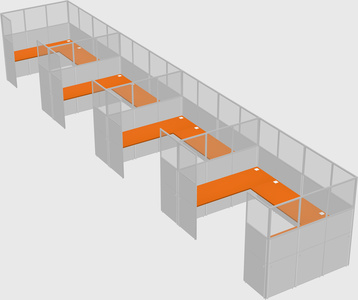 U-shaped cubicle