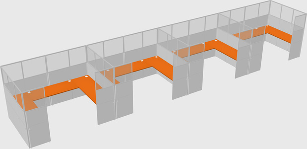 U-shaped cubicle