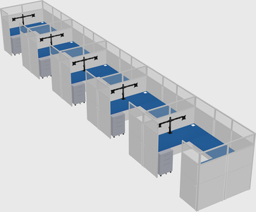 U-shaped cubicle
