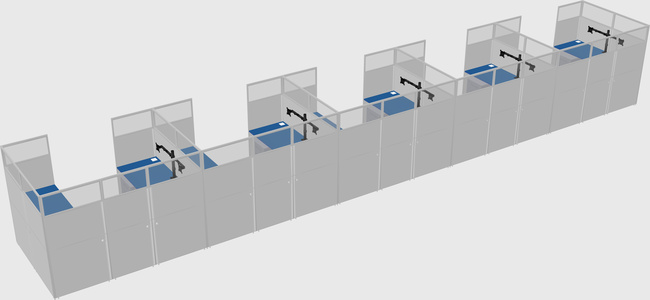U-shaped cubicle
