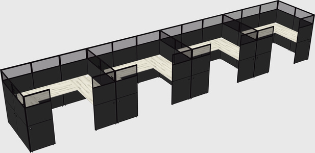 U-shaped cubicle