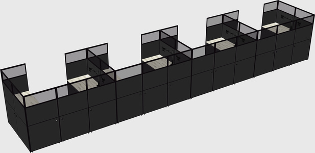 U-shaped cubicle