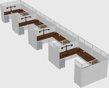 U-shaped cubicle