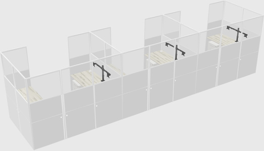 Cabine en u
