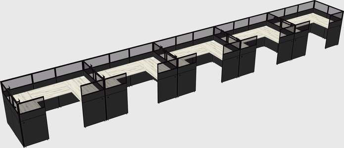 U-shaped cubicle