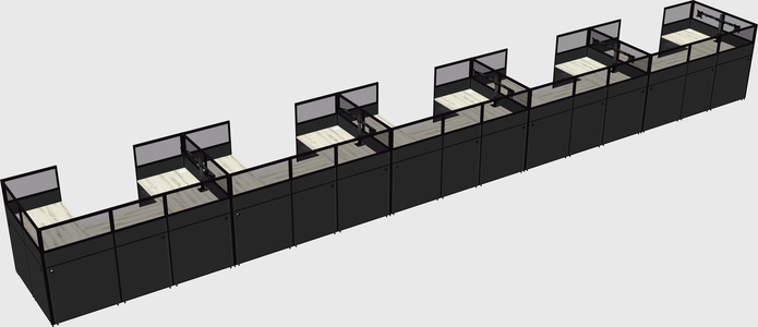 U-shaped cubicle