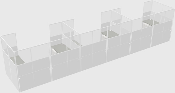 U-shaped cubicle