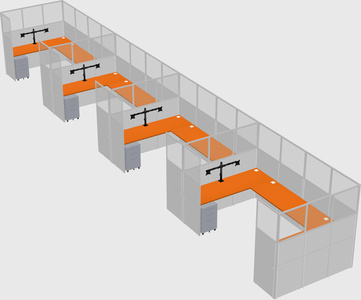 U-shaped cubicle