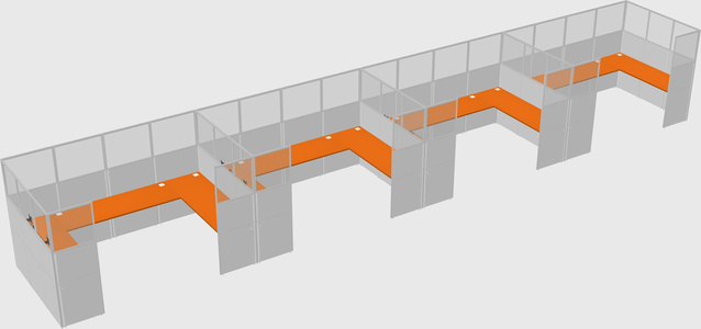 U-shaped cubicle