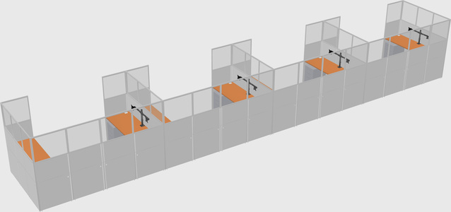 U-shaped cubicle