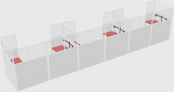 U-shaped cubicle