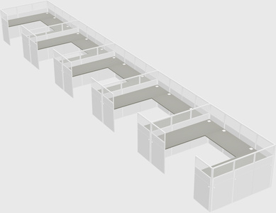 U-shaped cubicle
