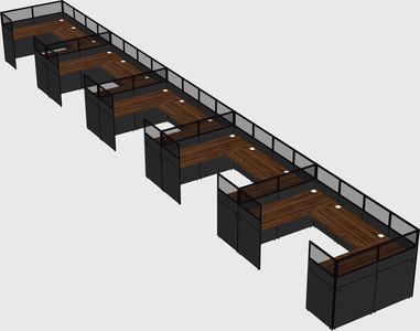 U-shaped cubicle