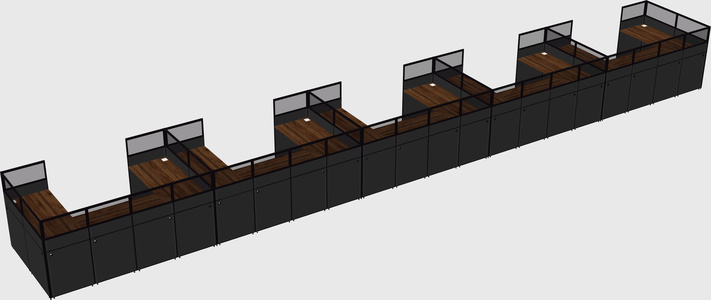 U-shaped cubicle