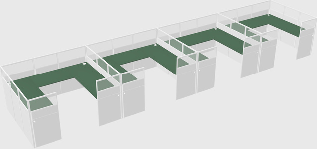 U-shaped cubicle