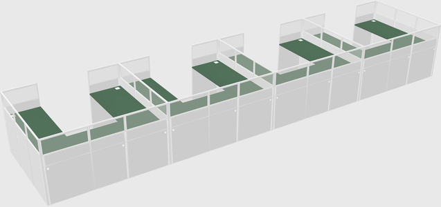 U-shaped cubicle
