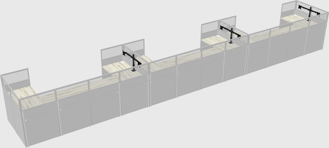 U-shaped cubicle