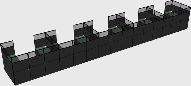 U-shaped cubicle