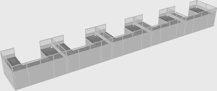 U-shaped cubicle
