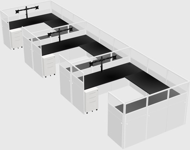 U-shaped cubicle