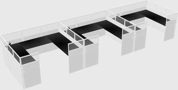 U-shaped cubicle