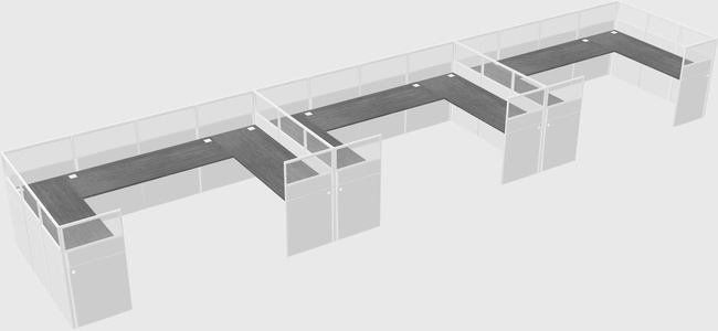 U-shaped cubicle