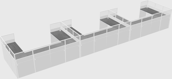 U-shaped cubicle