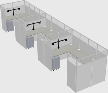 U-shaped cubicle