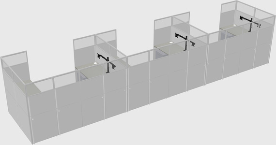 U-shaped cubicle