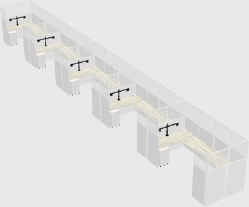 U-shaped cubicle
