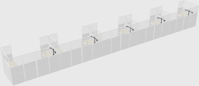 U-shaped cubicle