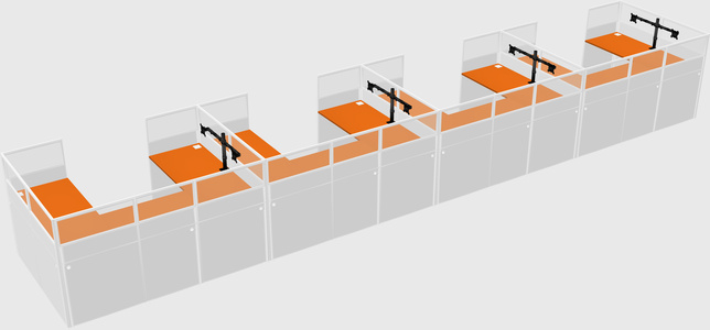 U-shaped cubicle