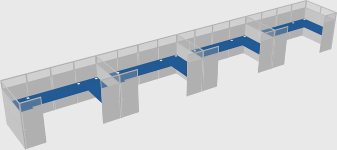 U-shaped cubicle