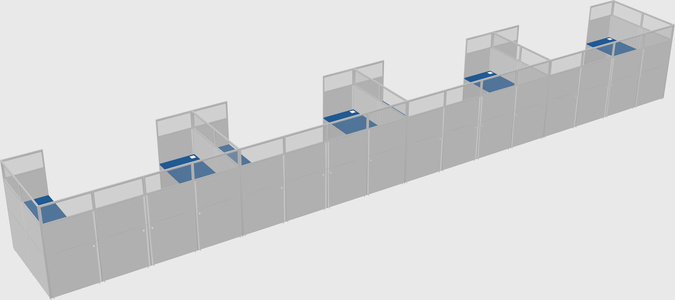 U-shaped cubicle