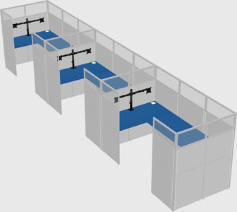 U-shaped cubicle
