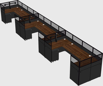 U-shaped cubicle