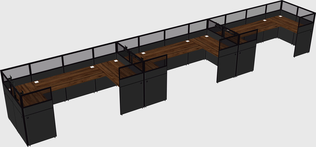U-shaped cubicle