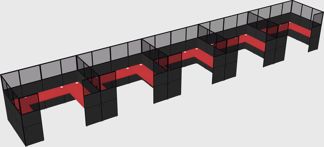U-shaped cubicle