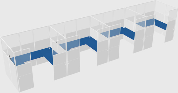 U-shaped cubicle