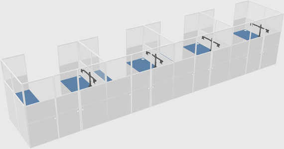 U-shaped cubicle