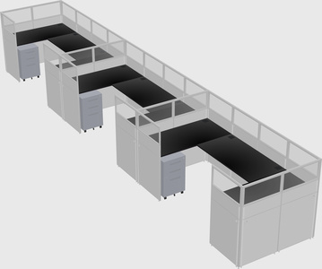 U-shaped cubicle