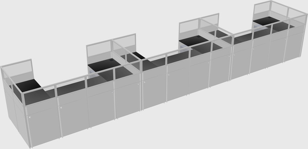 U-shaped cubicle