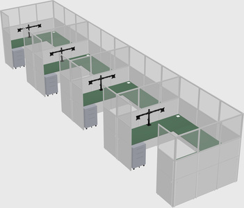 U-shaped cubicle