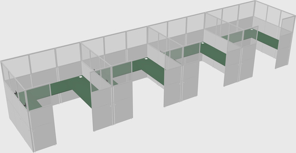 U-shaped cubicle
