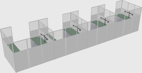 U-shaped cubicle