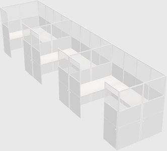 U-shaped cubicle