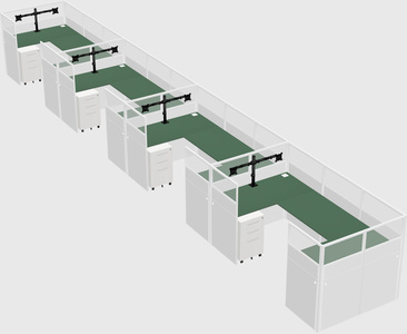 U-shaped cubicle